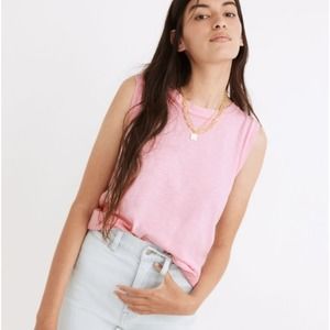 Madewell | Madewell Bristol Muscle Tank 100% Cotton | Ballet Pink | S